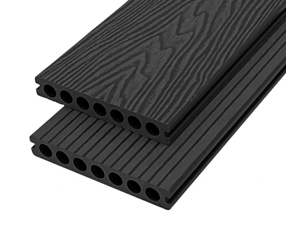 De146h23 – 3d Embossed Decking Charcoal