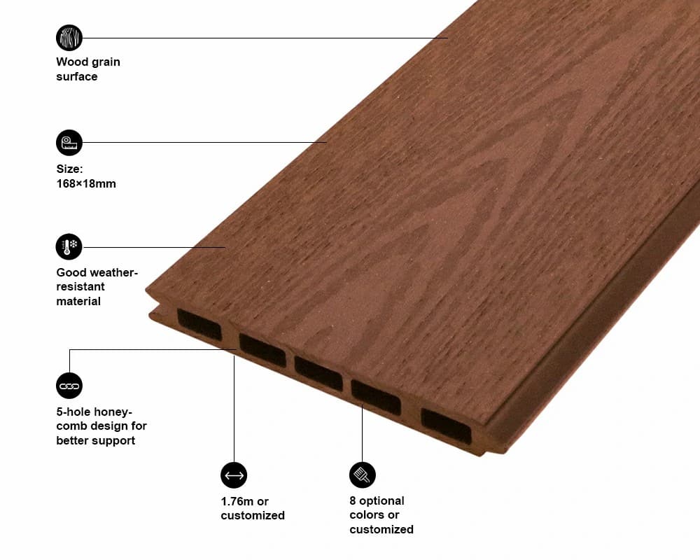 Fb168h18 Classic Composite Fencing Feature Cedar Fb168h18 Classic Composite Fencing Feature Cedar