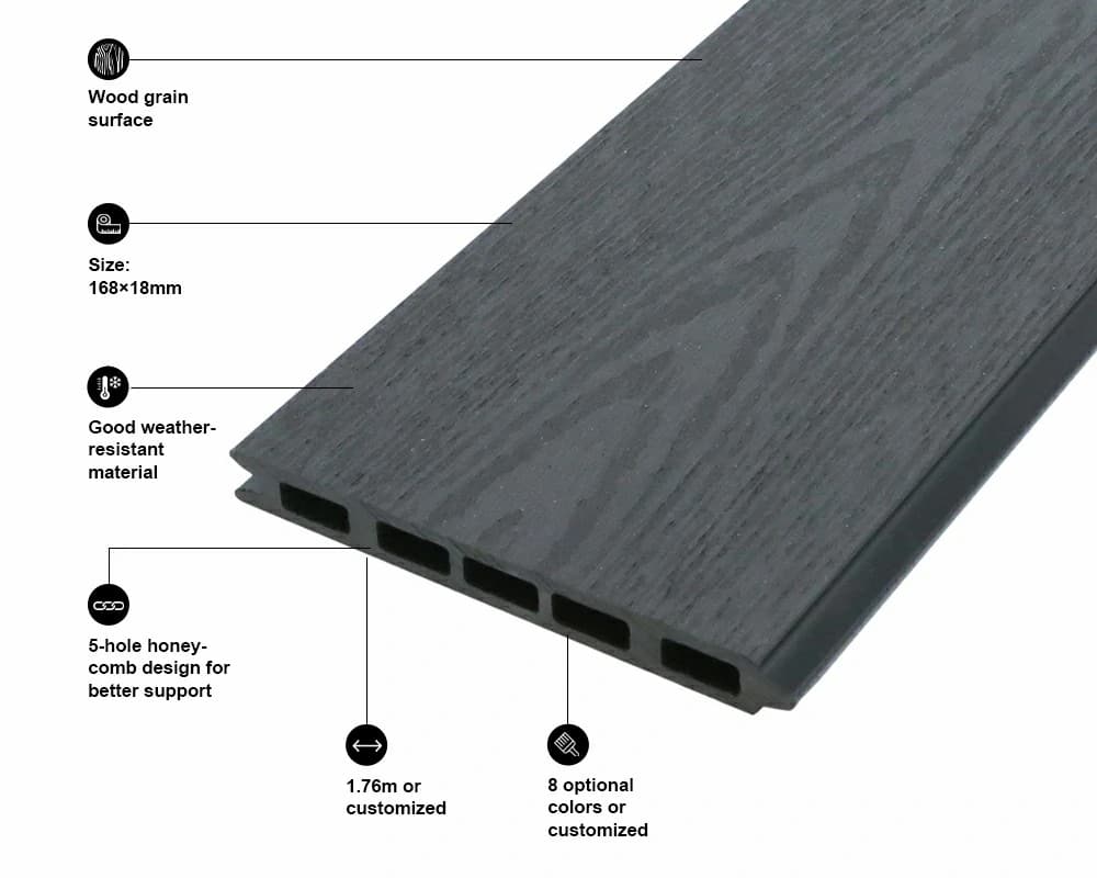 Fb168h18 Classic Composite Fencing Feature Lightgrey Fb168h18 Classic Composite Fencing Feature Lightgrey