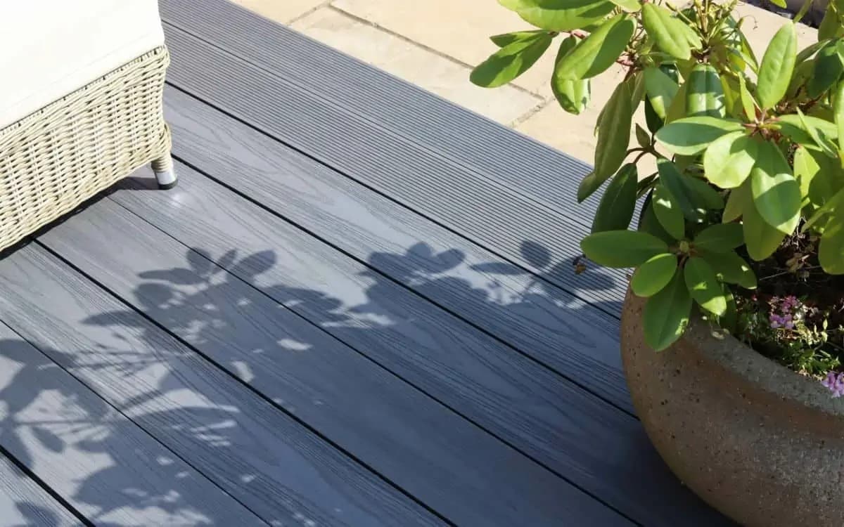 WPC decking close-up texture