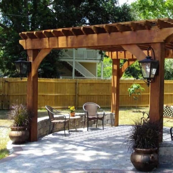 Durable composite pergola structure